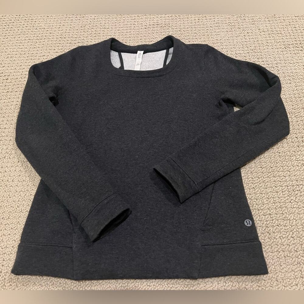 Lululemon &go Endeavor Longsleeve Sweatshirt Top, Grey, Size 4, Athlesiure Comfy